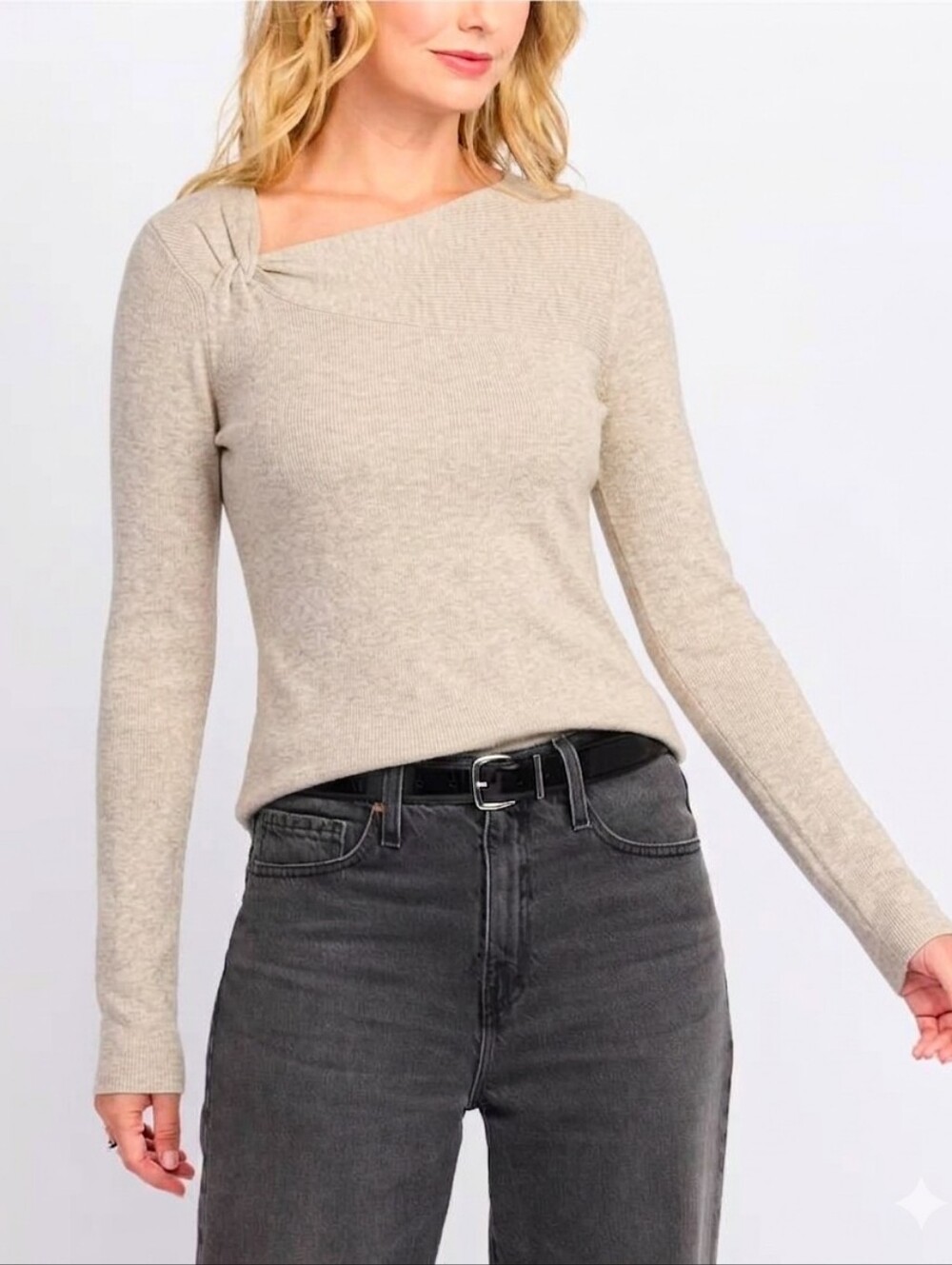 Sanctuary shoulder twist long-sleeve top-Sm